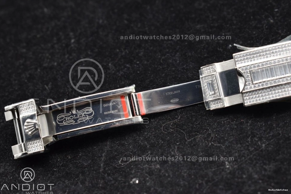 Full Bracelet Diamond 849 Diamonds On 40mm AMGF Sleek Best VR On Dial Edition SS GMT 1007
